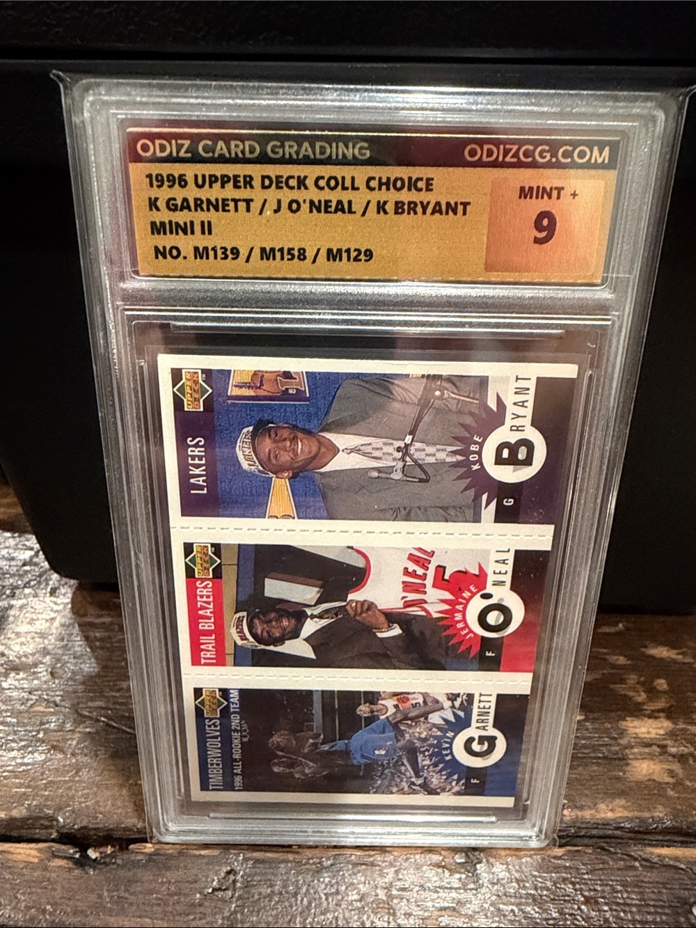 96 Upper Deck collectors choice Garnett/ ONiel/ Bryant Mini II. Graded 9